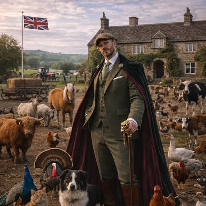 Master farmer with heritage livestock
